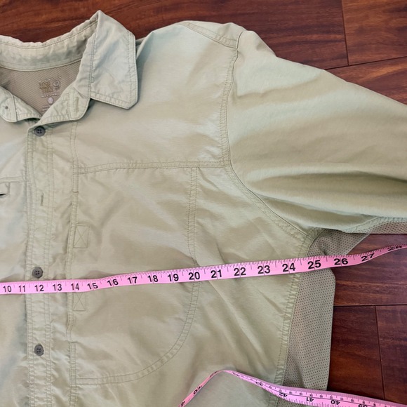 Mountain Hardwear‎ Men's Lightweight Vented Hiking Shirt Sage Green XL- Flawed - Picture 15 of 16